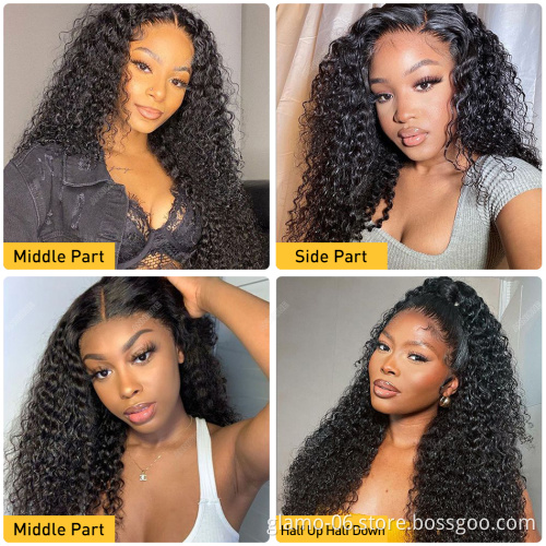 Kinky Curly Wig Human Hair Lace Front Natural Lace, Cuticle Aligned Virgin Hair Wigs, 4X4 5X5 HD Transparent Lace Closure Wigs